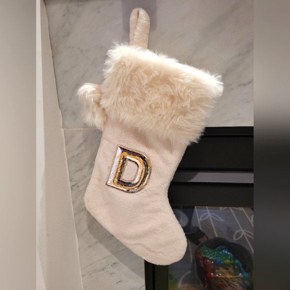 Faux Fur Monogram Christmas Stocking - Picture 1 of 4
